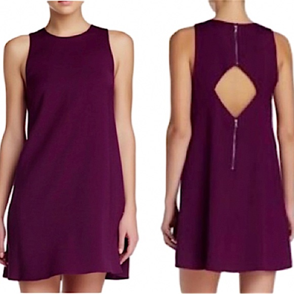 ALICE & OLIVIA. EUC. “SERINA” A-Line Sleeveless midi dress. Purple Maroon.Medium
